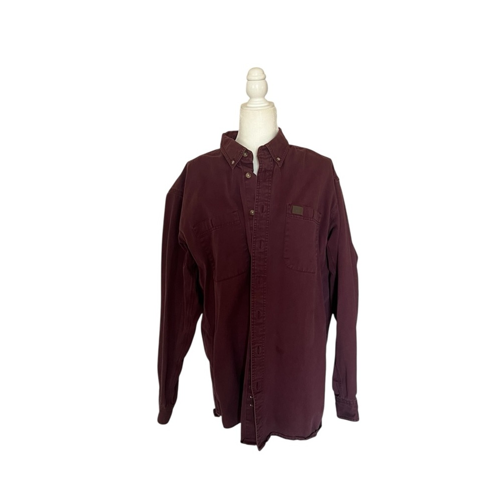 Wrangler Men's Casual Button Down Shirt - Purple